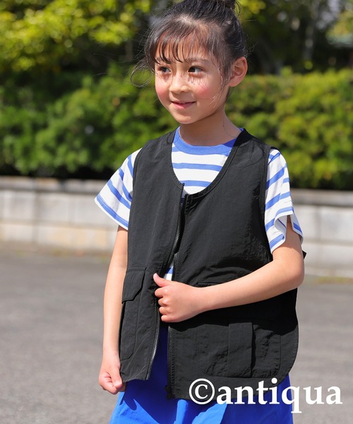 antiqua（アンティカ）の「水陸両用ドライ素材ベスト（ベスト・キッズ・ブラック/カーキ・160/120/140）」の3枚目の写真