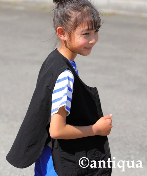 antiqua（アンティカ）の「水陸両用ドライ素材ベスト（ベスト・キッズ・ブラック/カーキ・160/120/140）」の5枚目の写真