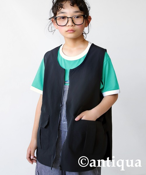 antiqua（アンティカ）の「水陸両用ドライ素材ベスト（ベスト・キッズ・ブラック/カーキ・160/120/140）」の6枚目の写真