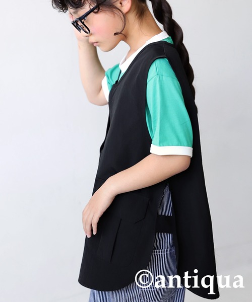 antiqua（アンティカ）の「水陸両用ドライ素材ベスト（ベスト・キッズ・ブラック/カーキ・160/120/140）」の7枚目の写真