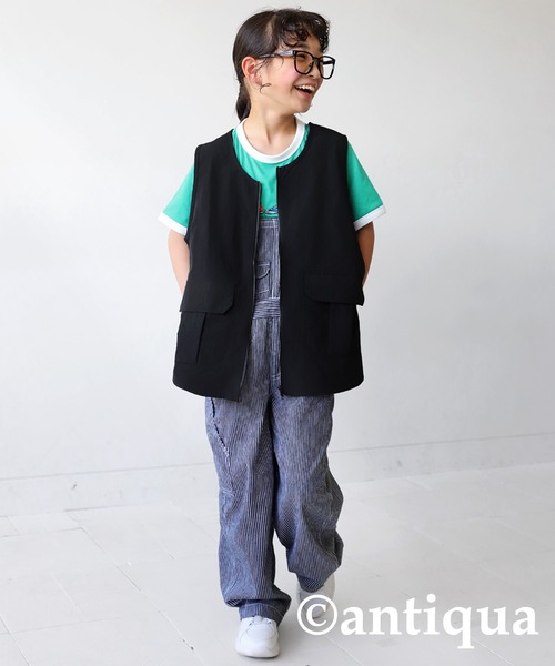 antiqua（アンティカ）の「水陸両用ドライ素材ベスト（ベスト・キッズ・ブラック/カーキ・160/120/140）」の8枚目の写真
