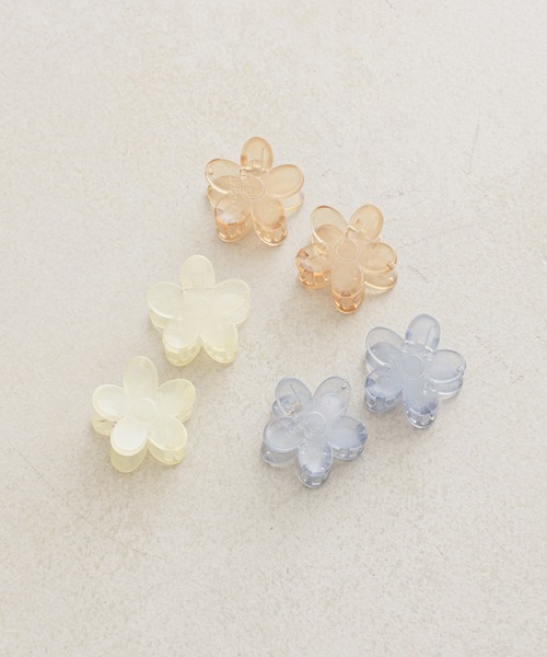 Chico（チコ）の「ミニフラワークリップSET（バレッタ/ヘアクリップ・レディース・ブルー/アイボリー/ブラウン・FREE）」の6枚目の写真