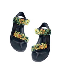 LA POMME（ラポミ）の「23-SS-ST-Black-006-Bleeding Heart（サンダル）」