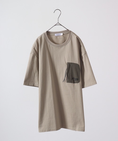 セール】ZIP胸ポケット半袖Tシャツ（Tシャツ/カットソー