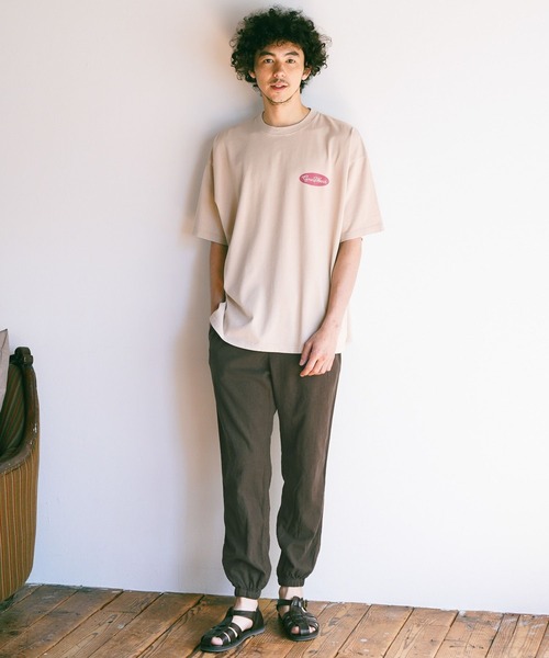 BAYFLOW(ベイフロー)の「SUNSETプリントTシャツ(Tシャツ/カットソー・メンズ・セージグリーン/オフホワイト/ピンク/ベージュ/チャコール/ライトベージュ/ベビーピンク/ブラック・MEDIUM/LARGE)」の22枚目の写真