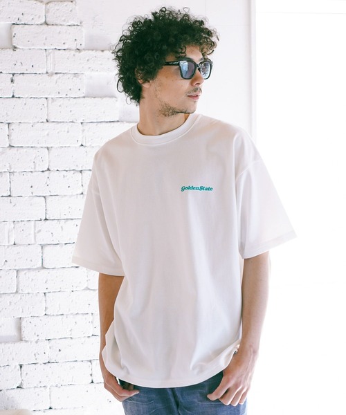 BAYFLOW(ベイフロー)の「SUNSETプリントTシャツ(Tシャツ/カットソー・メンズ・セージグリーン/オフホワイト/ピンク/ベージュ/チャコール/ライトベージュ/ベビーピンク/ブラック・MEDIUM/LARGE)」の18枚目の写真