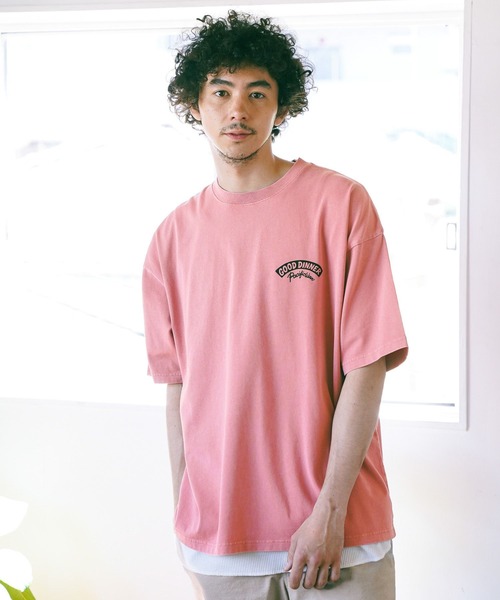 BAYFLOW(ベイフロー)の「SUNSETプリントTシャツ(Tシャツ/カットソー・メンズ・セージグリーン/オフホワイト/ピンク/ベージュ/チャコール/ライトベージュ/ベビーピンク/ブラック・MEDIUM/LARGE)」の15枚目の写真