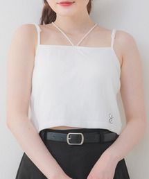 裾刺繍カップインキャミ