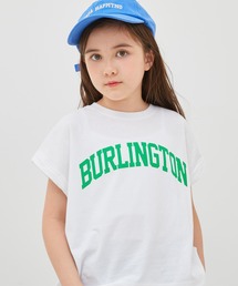 【WEB限定セール】キッズ 親子お揃いロールアップ袖ロゴTシャツ