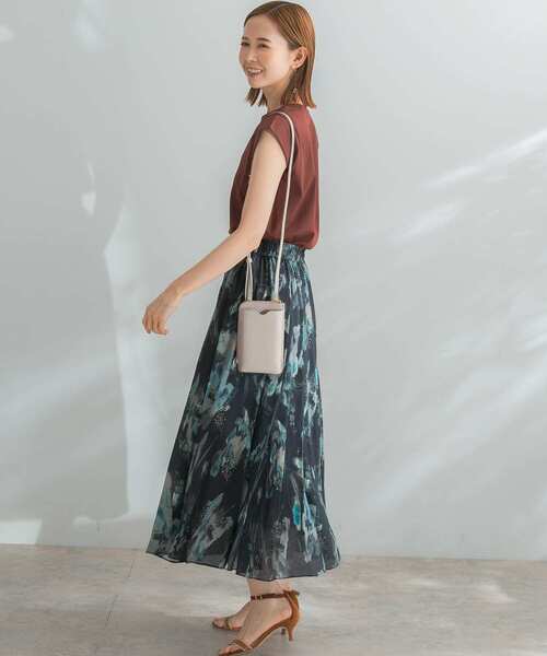 ROSSO＊アートプリントシアーギャザースカート URBAN RESEARCH ROSSO WOMEN（アーバンリサーチ ロッソ）の