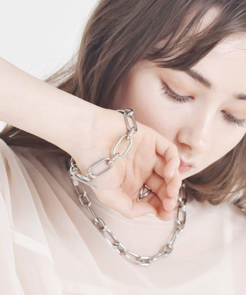 LHME（エルエイチエムイー）の「LHME グラムオーバルチェーンブレスレット/サージカルステンレス316L（金属アレルギー対応）（ブレスレット・レディース・ゴールド/シルバー・ONE SIZE）」の10枚目の写真