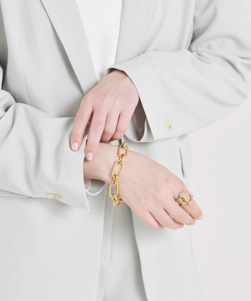 LHME（エルエイチエムイー）の「LHME グラムオーバルチェーンブレスレット/サージカルステンレス316L（金属アレルギー対応）（ブレスレット・レディース・ゴールド/シルバー・ONE SIZE）」の15枚目の写真