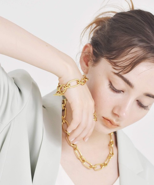 LHME（エルエイチエムイー）の「LHME グラムオーバルチェーンブレスレット/サージカルステンレス316L（金属アレルギー対応）（ブレスレット・レディース・ゴールド/シルバー・ONE SIZE）」の14枚目の写真