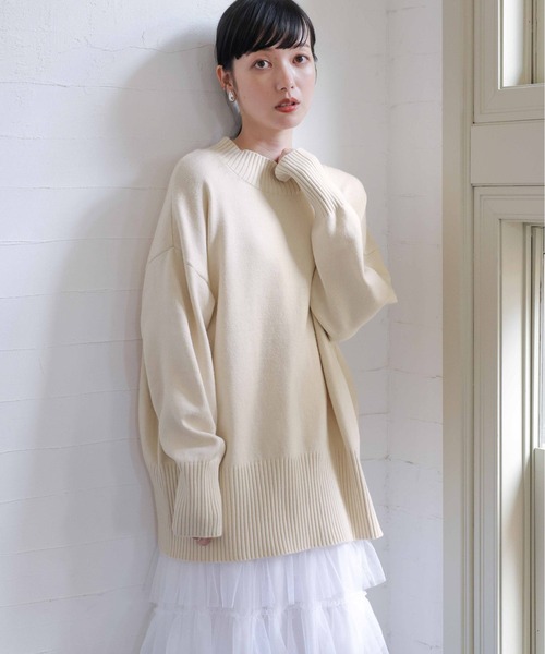 LOWRYS FARM(ローリーズファーム)の「2WAYハイネックラウンド 967410(ニット/セーター・レディース・ブラック/グリーン/アイボリー/その他/ブルー・FREE)」の2枚目の写真