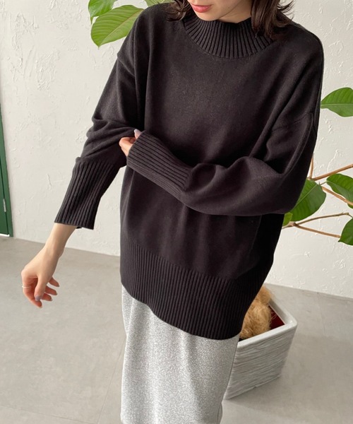 LOWRYS FARM(ローリーズファーム)の「2WAYハイネックラウンド 967410(ニット/セーター・レディース・ブラック/グリーン/アイボリー/その他/ブルー・FREE)」の18枚目の写真