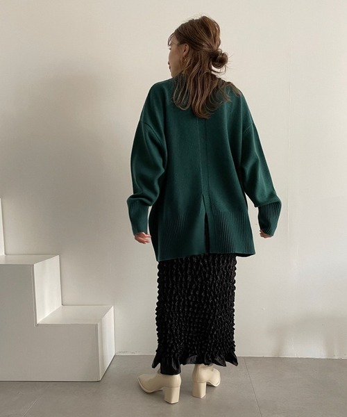 LOWRYS FARM(ローリーズファーム)の「2WAYハイネックラウンド 967410(ニット/セーター・レディース・ブラック/グリーン/アイボリー/その他/ブルー・FREE)」の12枚目の写真