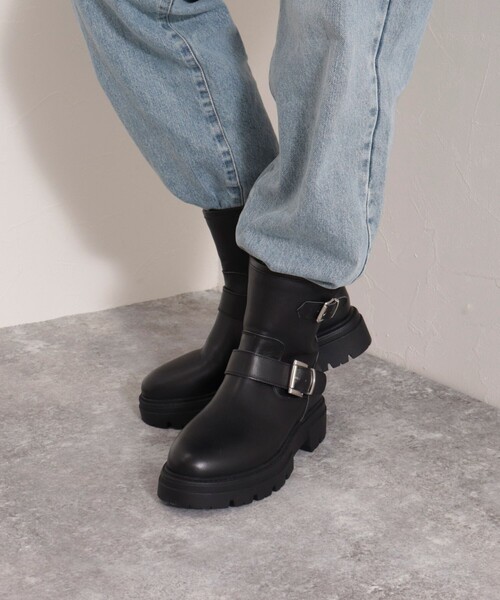 REMME(レメ)の「【REMME/レメ】2ベルトエンジニアブーツ(ブーツ・レディース・ブラック・37/38)」の2枚目の写真