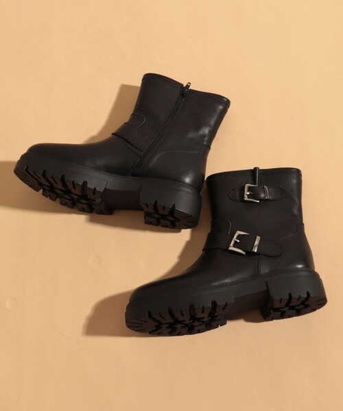 REMME(レメ)の「【REMME/レメ】2ベルトエンジニアブーツ(ブーツ・レディース・ブラック・37/38)」の3枚目の写真