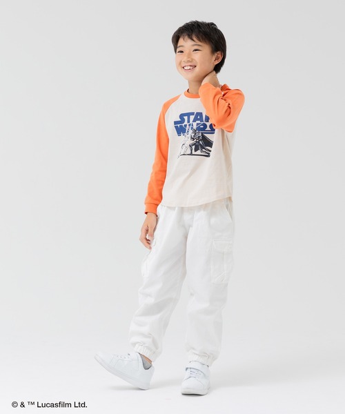 JAM & LINK(ジャムアンドリンク)の「STAR WARS / スター・ウォーズ キャラクター ラグラン長袖Tシャツ(Tシャツ/カットソー・キッズ・ブラック/オレンジ・130cm/120cm/100cm/80cm/90cm/110cm/140cm)」の5枚目の写真