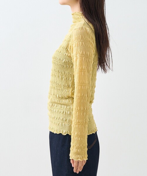 FREAK'S STORE(フリークスストア)の「シャーリング シアー ハイネック ロンT(Tシャツ/カットソー・レディース・ブルーグリーン/ブラック/オフホワイト/オレンジ・フリ-)」の20枚目の写真