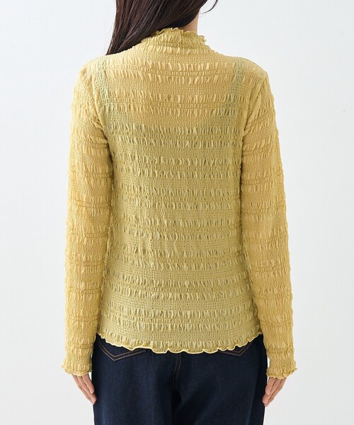 FREAK'S STORE(フリークスストア)の「シャーリング シアー ハイネック ロンT(Tシャツ/カットソー・レディース・ブルーグリーン/ブラック/オフホワイト/オレンジ・フリ-)」の21枚目の写真