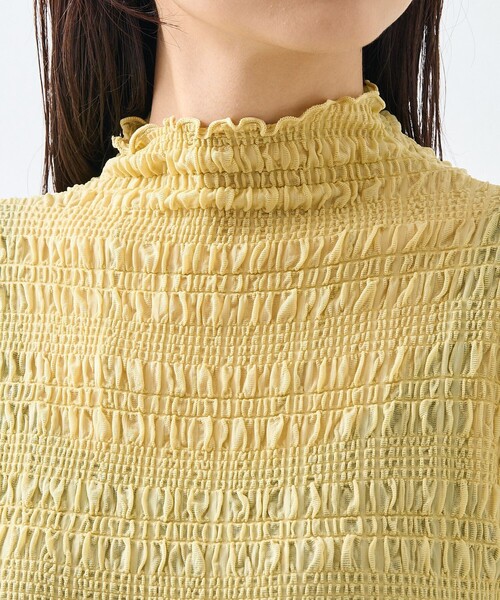 FREAK'S STORE(フリークスストア)の「シャーリング シアー ハイネック ロンT(Tシャツ/カットソー・レディース・ブルーグリーン/ブラック/オフホワイト/オレンジ・フリ-)」の22枚目の写真