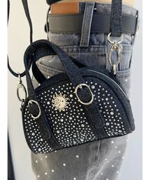 EVRIS | ビジュー／ラインストーンデニムミニBAG(ハンドバッグ)