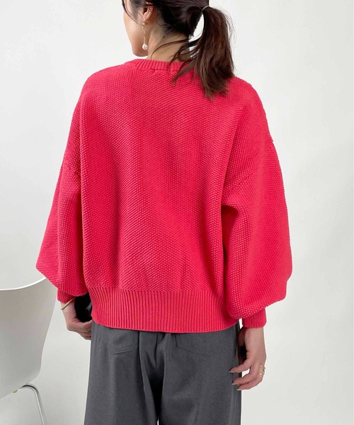 PICCIN(ピッチン)の「ケーブルニットカーディガン(ニット/セーター・レディース・グリーン/アイボリー/ピンク・M)」の18枚目の写真