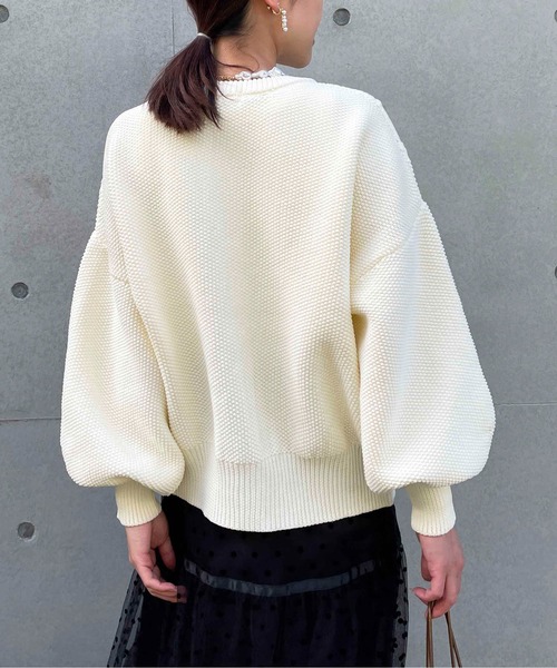 PICCIN(ピッチン)の「ケーブルニットカーディガン(ニット/セーター・レディース・グリーン/アイボリー/ピンク・M)」の10枚目の写真
