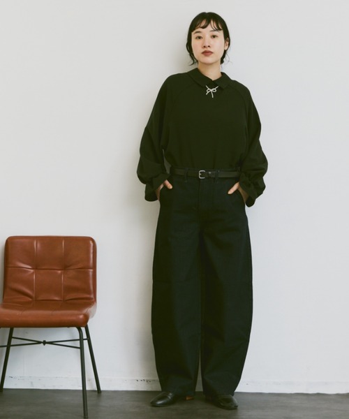 Libra Cue(リブラ キュー)の「パールリボンネックレス(ネックレス・レディース・ブラック/ホワイト・FREE)」の8枚目の写真