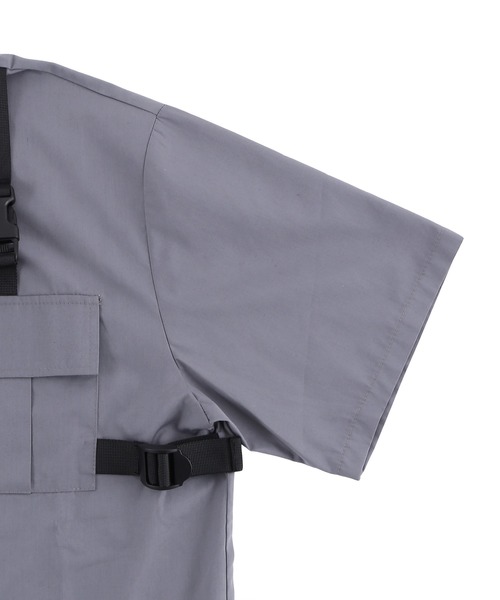 Figments（フィグメンツ）の「ベルテッドシャツ（シャツ/ブラウス・レディース・グレー/ブラック・SMALL/MEDIUM）」の12枚目の写真