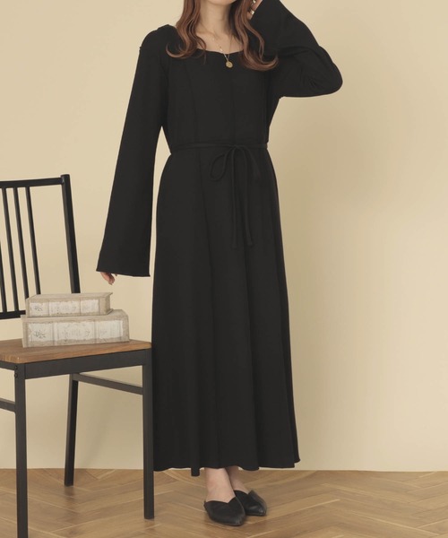 mil（ミル）の「【150㎝前後の小柄さんサイズ】前後２wayフレアスリーブワンピース【きれいめ・美シルエット】（ワンピース・レディース・ベージュ/キャメル/ブラック・S/XS）」の9枚目の写真