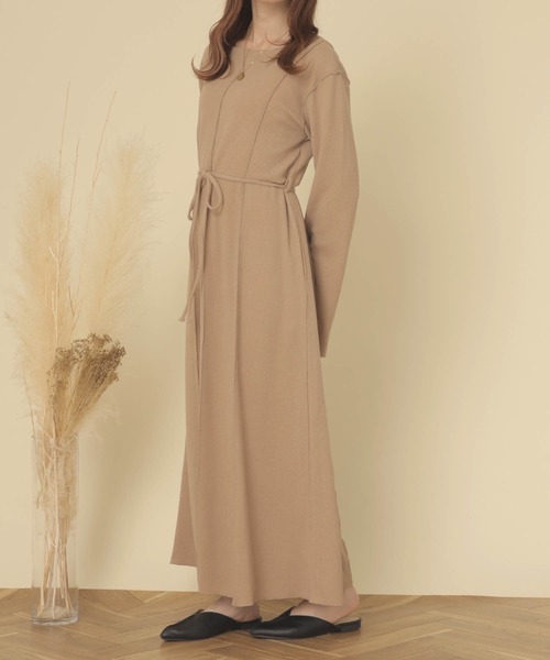 mil（ミル）の「【150㎝前後の小柄さんサイズ】前後２wayフレアスリーブワンピース【きれいめ・美シルエット】（ワンピース・レディース・ベージュ/キャメル/ブラック・S/XS）」の16枚目の写真