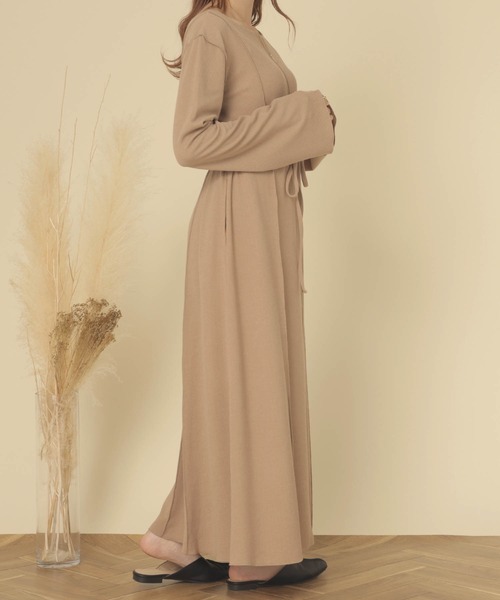 mil（ミル）の「【150㎝前後の小柄さんサイズ】前後２wayフレアスリーブワンピース【きれいめ・美シルエット】（ワンピース・レディース・ベージュ/キャメル/ブラック・S/XS）」の17枚目の写真