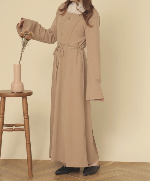 mil（ミル）の「【150㎝前後の小柄さんサイズ】前後２wayフレアスリーブワンピース【きれいめ・美シルエット】（ワンピース・レディース・ベージュ/キャメル/ブラック・S/XS）」の19枚目の写真