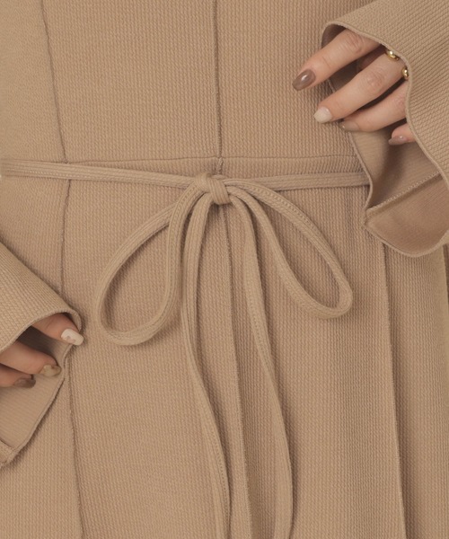 mil（ミル）の「【150㎝前後の小柄さんサイズ】前後２wayフレアスリーブワンピース【きれいめ・美シルエット】（ワンピース・レディース・ベージュ/キャメル/ブラック・S/XS）」の21枚目の写真