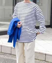 FORK&SPOON | 『WEB/一部店舗限定』FORK&SPOON　ビッグボートネックボーダー(Tシャツ/カットソー)