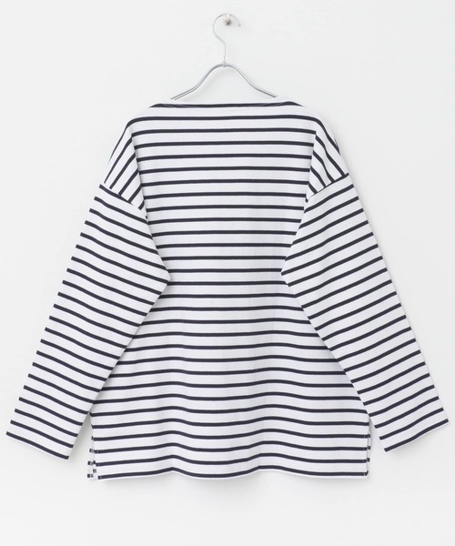 FORK&SPOON（フォークアンドスプーン）の「『WEB/一部店舗限定』FORK&SPOON　ビッグボートネックボーダー（Tシャツ/カットソー・レディース・ブラック系その他/ネイビー・1）」の15枚目の写真