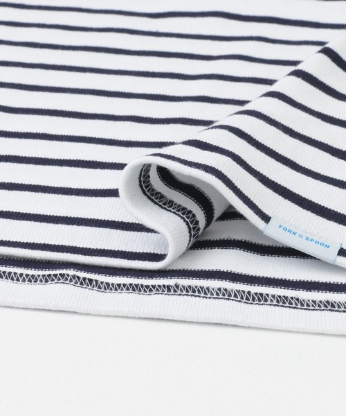 FORK&SPOON（フォークアンドスプーン）の「『WEB/一部店舗限定』FORK&SPOON　ビッグボートネックボーダー（Tシャツ/カットソー・レディース・ブラック系その他/ネイビー・1）」の16枚目の写真