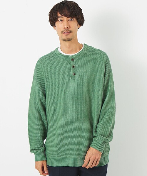CAMBER オリーブグリーン ヘンリーネックセーター XL CAMBER