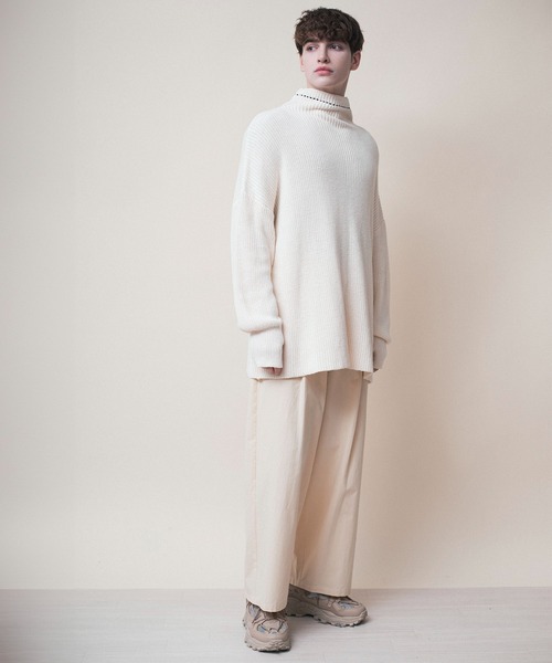 aimoha（アイモハ）の「aimoha menバルーンスリーブセーター（ニット/セーター・メンズ・ホワイト/ブラック・M/XL/L）」の16枚目の写真