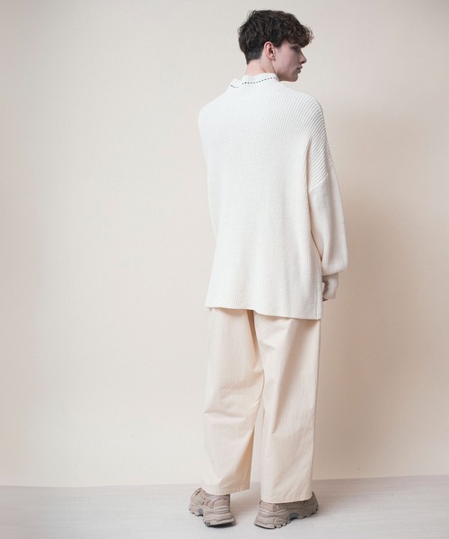 aimoha（アイモハ）の「aimoha menバルーンスリーブセーター（ニット/セーター・メンズ・ホワイト/ブラック・M/XL/L）」の17枚目の写真