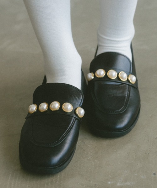 VANNIE U（ヴァニーユー）の「パールローファー（ローファー・レディース・ブラック・SMALL/MEDIUM/LARGE）」の7枚目の写真