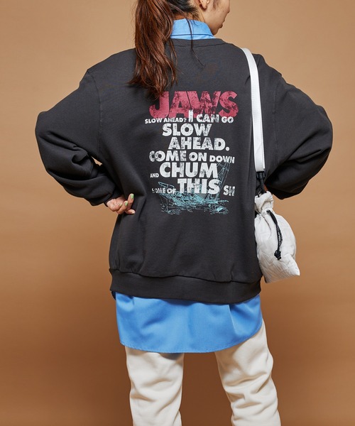 DISCUS(ディスカス)の「【DISCUS】CHUCKY/JAWS/BACK TO THE FUTURE ムービーロゴプリントライトスウェット 2487-4600(スウェット・レディース・ブラック/ブラック系その他2/ブラック系その他3/ホワイト系その他2/ホワイト/ホワイト系その他3・M)」の6枚目の写真