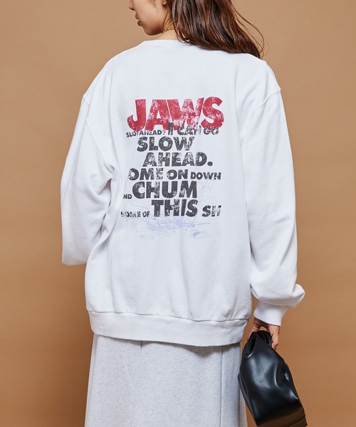DISCUS(ディスカス)の「【DISCUS】CHUCKY/JAWS/BACK TO THE FUTURE ムービーロゴプリントライトスウェット 2487-4600(スウェット・レディース・ブラック/ブラック系その他2/ブラック系その他3/ホワイト系その他2/ホワイト/ホワイト系その他3・M)」の12枚目の写真