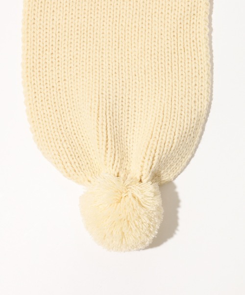 MILKFED.(ミルクフェド)の「KNIT HOODED SCARF(ニットキャップ/ビーニー・レディース・ライトブルー/ホワイト/ブラック・ONE SIZE)」の7枚目の写真
