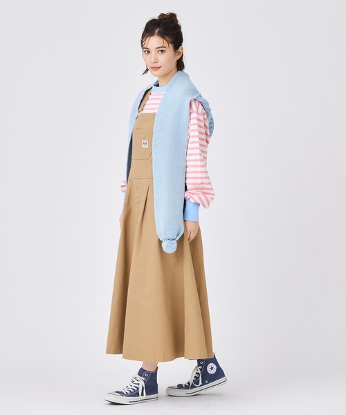 MILKFED.(ミルクフェド)の「KNIT HOODED SCARF(ニットキャップ/ビーニー・レディース・ライトブルー/ホワイト/ブラック・ONE SIZE)」の11枚目の写真