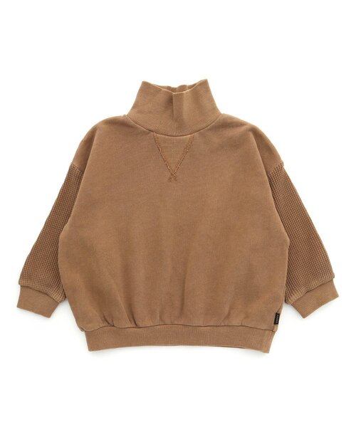 F.O.KIDS（エフオーキッズ）の「素材切替製品染トレーナー（スウェット・キッズ・レッド/ネイビー/キャメル/グリーン・90/130/120/100/80/140/110/95）」の7枚目の写真