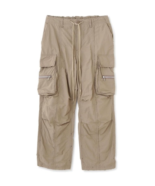 DANKE SCHON(ダンケシェーン)の「DankeSchon/ダンケシェーン/水溶性ボンディングジップカーゴパンツ(カーゴパンツ・レディース・カーキ/ブラック/ベージュ・L/M)」の3枚目の写真