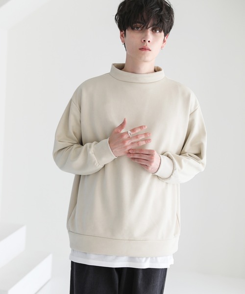 ASTRONOMY(アストロノミー)の「フェイクスウェードモックネックプルオーバー(Tシャツ/カットソー・メンズ・ブラック/ブルー/ライトベージュ/チャコール・S/L/M)」の19枚目の写真